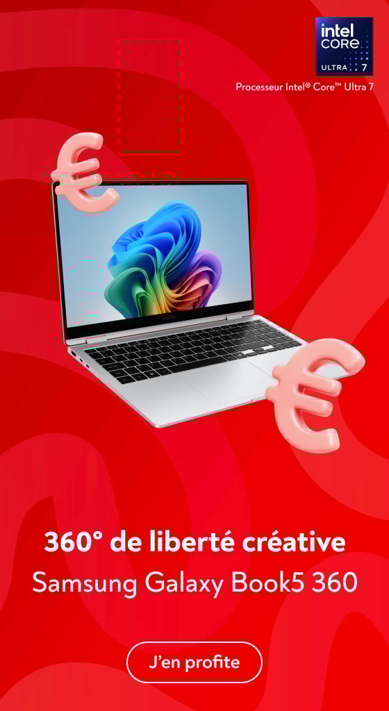 Samsung Galaxy Book5 360 360� de libert� cr�ative Processeur Intel� Core� Ultra 7