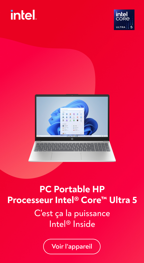 PC Portable HP 15-fd1160nb C'est �a, la puissance Intel� Inside. Processeur Intel� Core� Ultra 5
