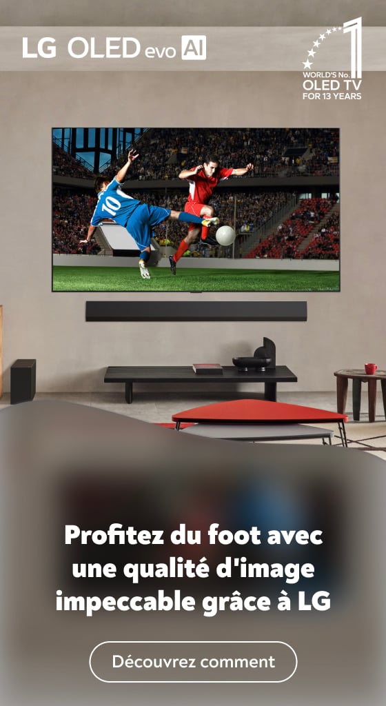Profitez du foot avec une qualit� d'image impeccable gr�ce � LG