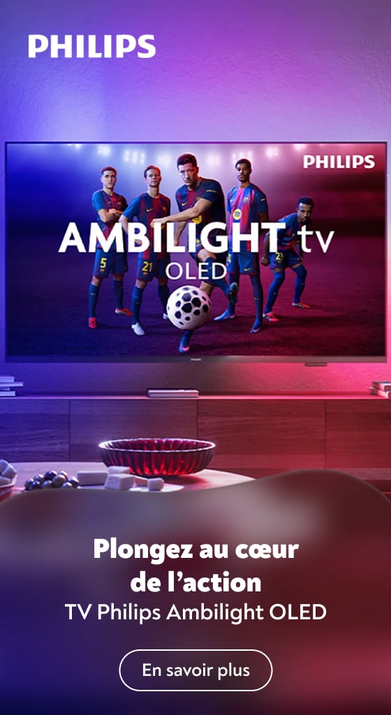 Philips The One, T�l�viseur 4K Ambilight. Des fonctionnalit�s compl�tes