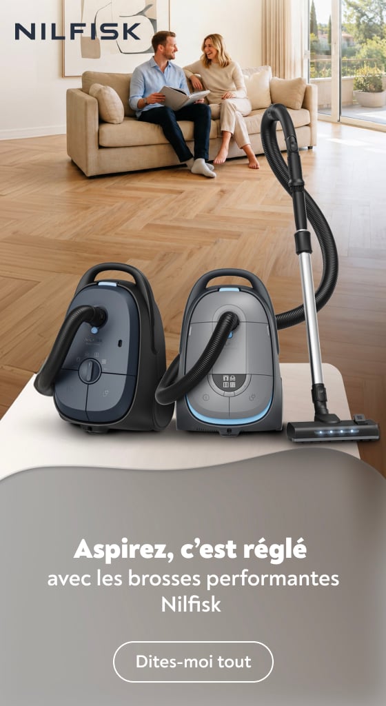 Passer l�aspirateur n�a jamais �t� aussi simple gr�ce aux brosses performantes de Nilfisk