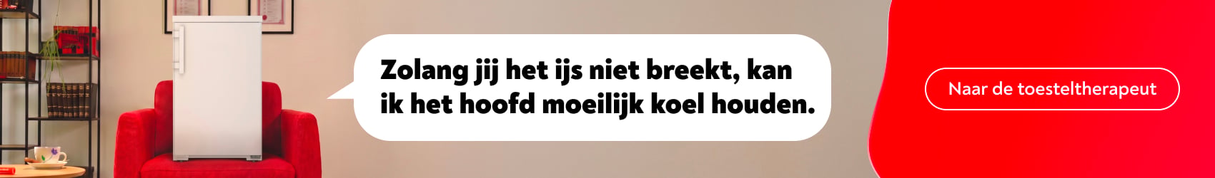 Zolang jij het ijs niet breekt, kan ik het hoofd moeilijk koel houden. Naar de toesteltherapeut.