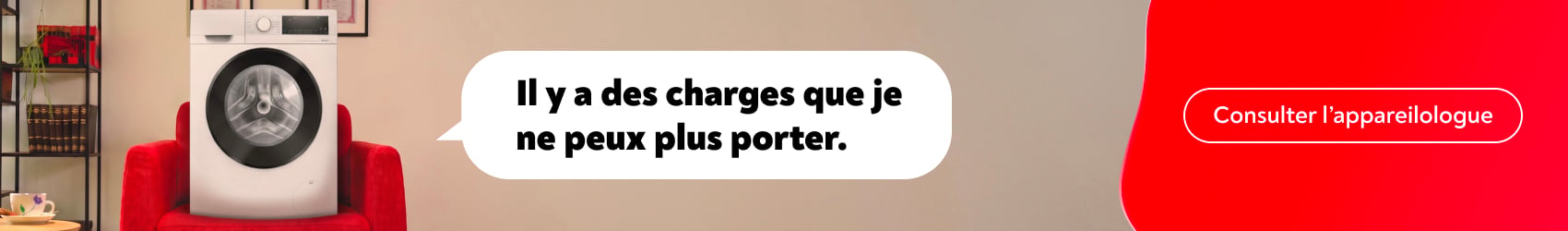 Il y a des charges que je ne peux plus porter. Consulter l�appareilologue.