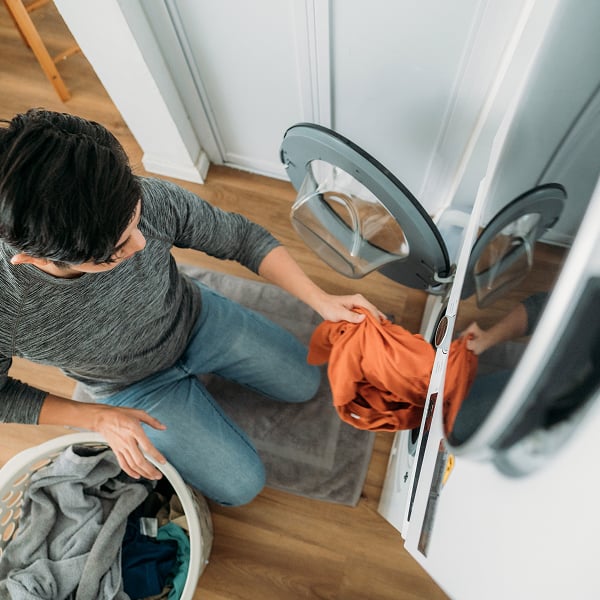 Linge plac� dans le s�che-linge