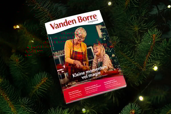 Cover van Vanden Borre magazine voor de feestdagen