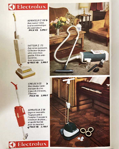 Brochurepagina over Electrolux-stofzuigers