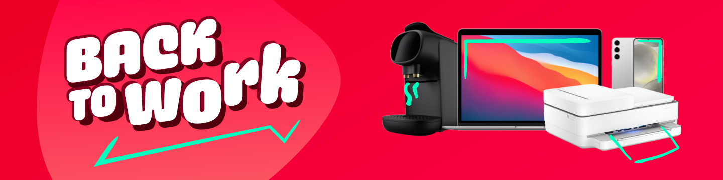 De verschillende toestellen die aangeprezen worden bij Back to Work.