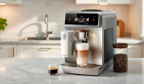 Une machine � expresso dans une cuisine