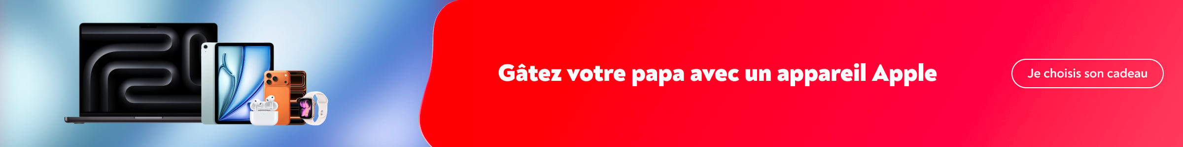 G�tez votre papa avec un appareil Apple. Je choisis son cadeau.