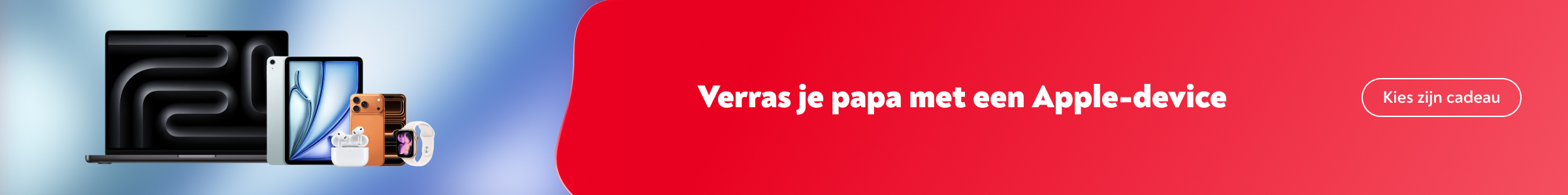Verras je papa met een Apple-device. Kies zijn cadeau.