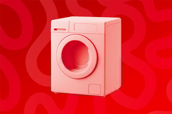 Un sche-linge sur un fond rouge