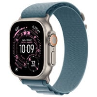 WATCH ULTRA 3�GPS + CELLULAR�49MM�BO�TIER TITANE NATUREL AVEC BOUCLE ALPINE BLEU CLAIR - M