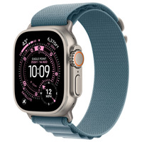 WATCH ULTRA 3�GPS + CELLULAR�49MM�BO�TIER TITANE NATUREL AVEC BOUCLE ALPINE BLEU CLAIR - L