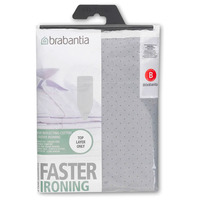 BRABANTIA STRIJKPLANKHOES B-124x38CM-TOPLAAG-METALLIC