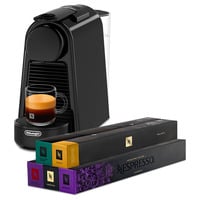 NESPRESSO ORIGINAL ESSENEZA MINI EN85.B Noir + 50 Caps bundle