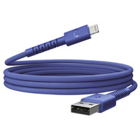 SILICON USB-A/LIGHTNING 2M BLUE