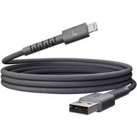 SILICON USB-C/LIGTHNING 70CM GREY