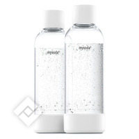 MYSODA 1L BOTTLE 2 PACK WHITE
