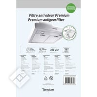 TEMIUM FILTRE DE HOTTE ANTI ODEUR PREMIUM 47X57CM - DCOUPABLE & UNIVERSEL