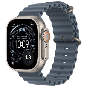 APPLE WATCH ULTRA 3GPS + CELLULAR49MMBOTIER TITANE NATUREL AVEC BRACELET OCAN BLEU MARITIME