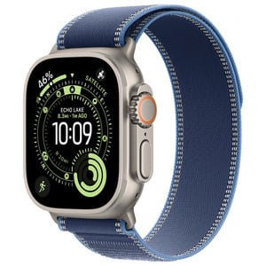 APPLE WATCH ULTRA 3GPS + CELLULAR49MMBOTIER TITANE NATUREL AVEC BOUCLE TRAIL BLEU VIF - M/L