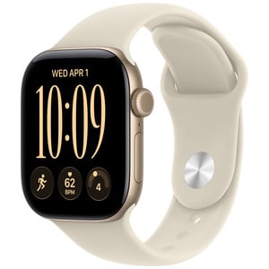 APPLE Watch Series 12 GPS 42mm Light Gold Aluminium Case with Sand Sport Band - M/L