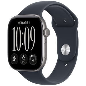 APPLE Watch Series 12 GPS 46mm Space Grey Aluminium Case with Navy Blue Sport Band - S/M