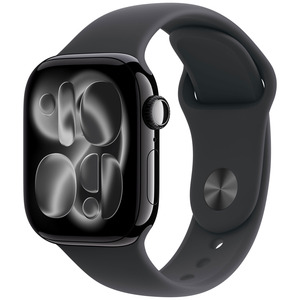 APPLE WATCH SERIES 11GPS42MMNOIR DE JAIS BOTIER ALUMINIUM AVEC BRACELET SPORT NOIR - S/M