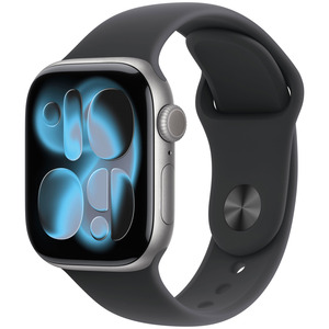 APPLE WATCH SERIES 11GPS + CELLULAR 42MM GRIS SIDRAL BOTIER ALUMINIUM AVEC BRACELET SPORT NOIR - S/M
