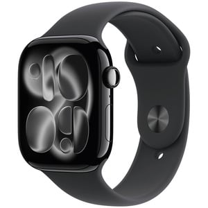 APPLE WATCH SERIES 11GPS + CELLULAR 46MMNOIR DE JAIS BOTIER ALUMINIUM AVEC BRACELET SPORT NOIR - M/L
