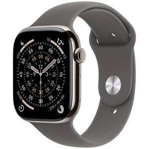 APPLE WATCH SERIES 11GPS + CELLULAR 46MMBOTIER TITANE NATUREL AVEC BRACELET SPORT GRIS MINRAL - M/L
