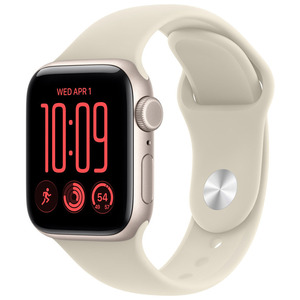 APPLE Watch SE 3 GPS   Cellular 40mm Starlight Aluminum Case with Sand Sport Band - M/L