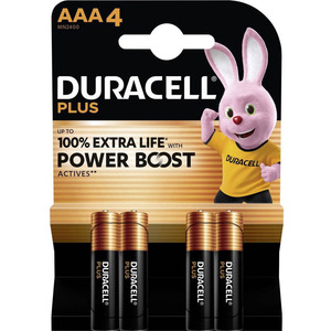 DURACELL PLUS AAA X4