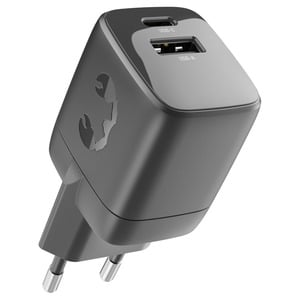 FRESH 'N REBEL 30W PD WALL CHARGER USB-A   USB-C - STORM GREY