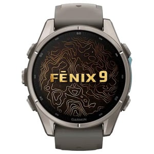 GARMIN FENIX 9 43 MM TITANIUM WITH PEBBLE GRAY SILICONE BAND