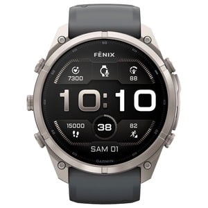 GARMIN FENIX 9 PRO 47 MM TITANIUM WITH GRAPHITE/BLACK SILICONE BAND