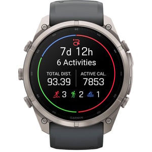 GARMIN FENIX 9 PRO INREACH, 51 MM TITANIUM WITH GRAPHITE/BLACK SILICONE BAND