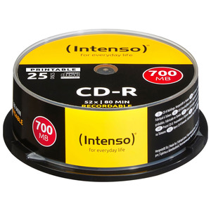 INTENSO CD-R PRINTABKE 700MB X25