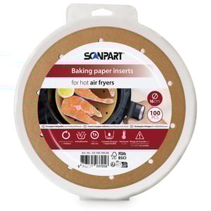 SCANPART AIRFRYER BAKING PAPER ROUND 16CM