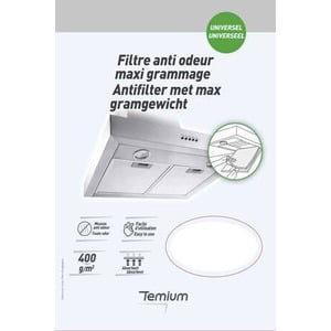 TEMIUM FILTRE ANTI ODEUR MAXI GRAMMAGE UNIVERSEL ET DECOUPABLE