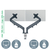 LEITZ ERGO DOUBLE MONITOR GREY