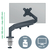 LEITZ ERGO MONITOR ARM GREY