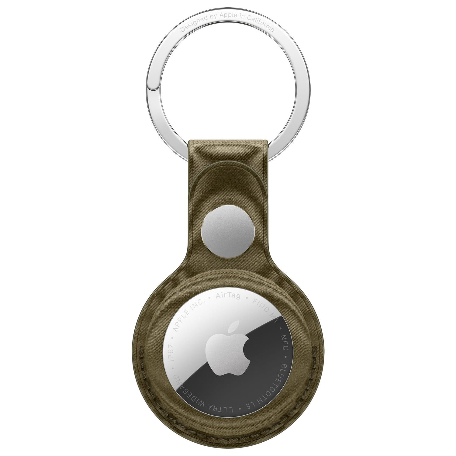 APPLE AIRTAG FINEWOVEN KEY RING DARK OLIVE