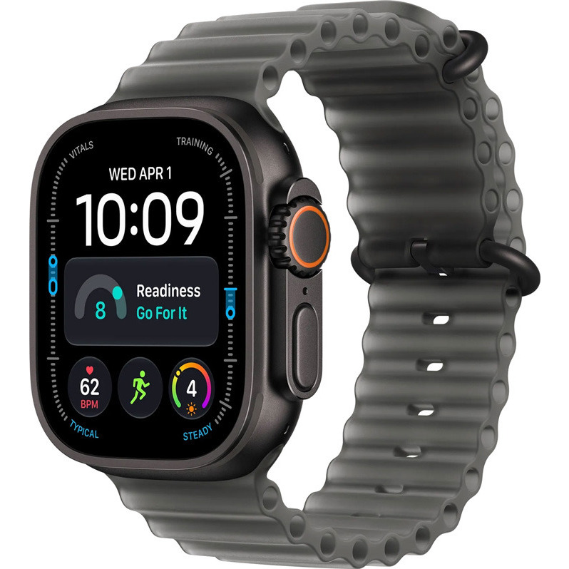 APPLE Watch Ultra 4 GPS Cellular 49mm Black Titanium Case with Translucent Black Ocean Band