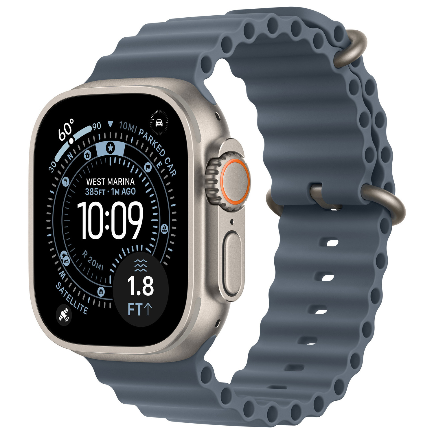 APPLE WATCH ULTRA 3 GPS + CELLULAR 49MM NATURAL TITANIUM CASE WITH ANCHOR BLUE OCEAN BAND