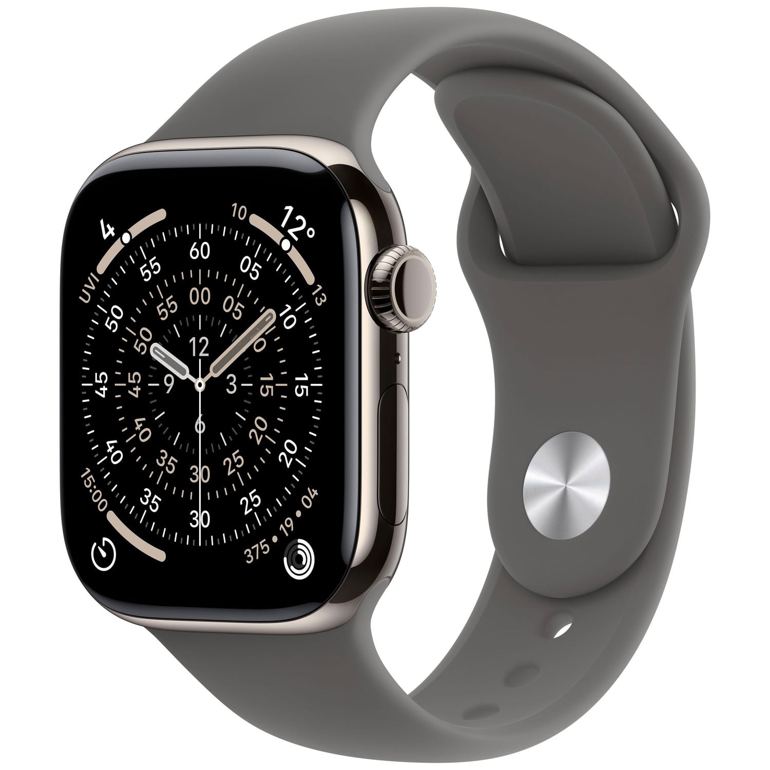APPLE WATCH SERIES 11 GPS + CELLULAR 42MM BOÎTIER TITANE NATUREL AVEC BRACELET SPORT GRIS MINÉRAL - S/M