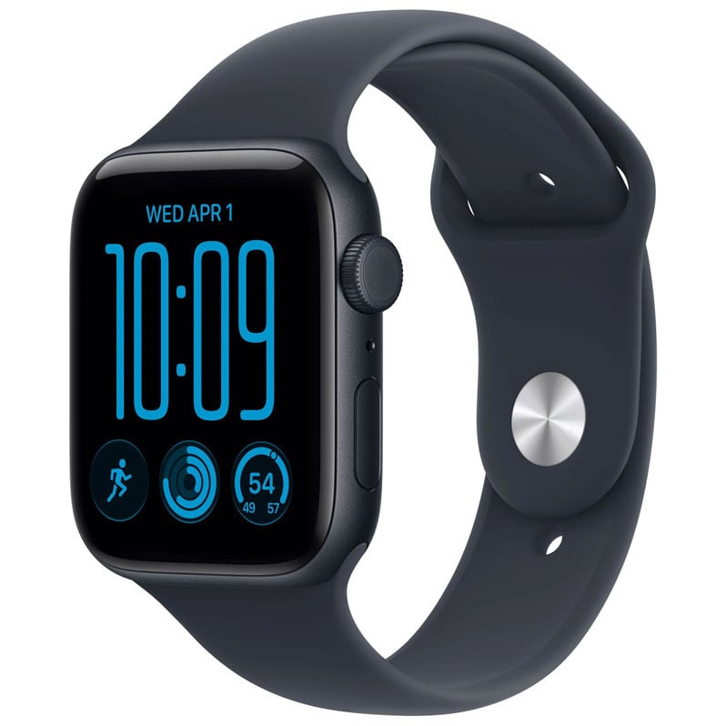 APPLE Watch SE 3 GPS Cellular 44mm Midnight Aluminum Case with Navy Blue Sport Band - M/L