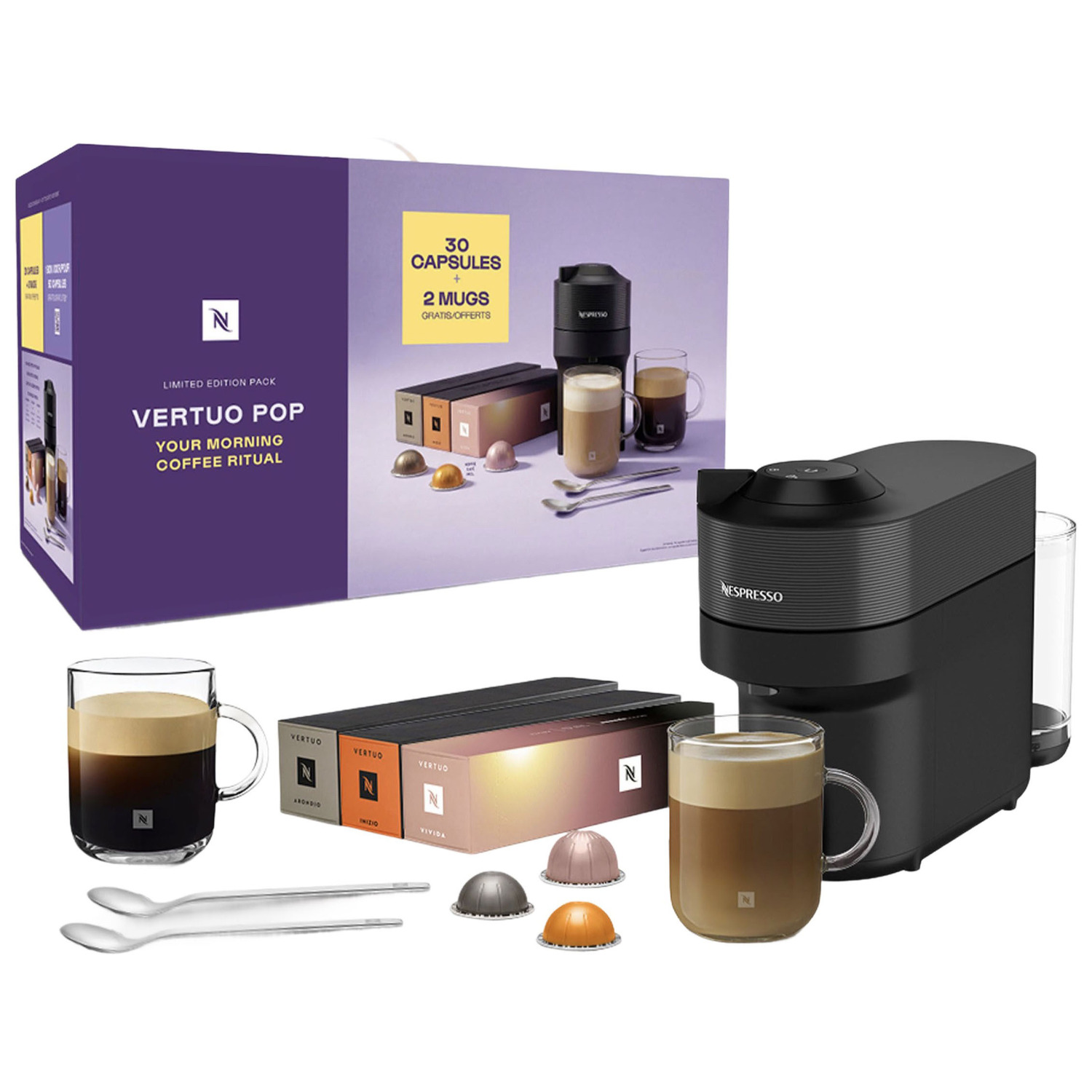 DELONGHI NESPRESSO VERTUO POP BUNDLE ENV90.B