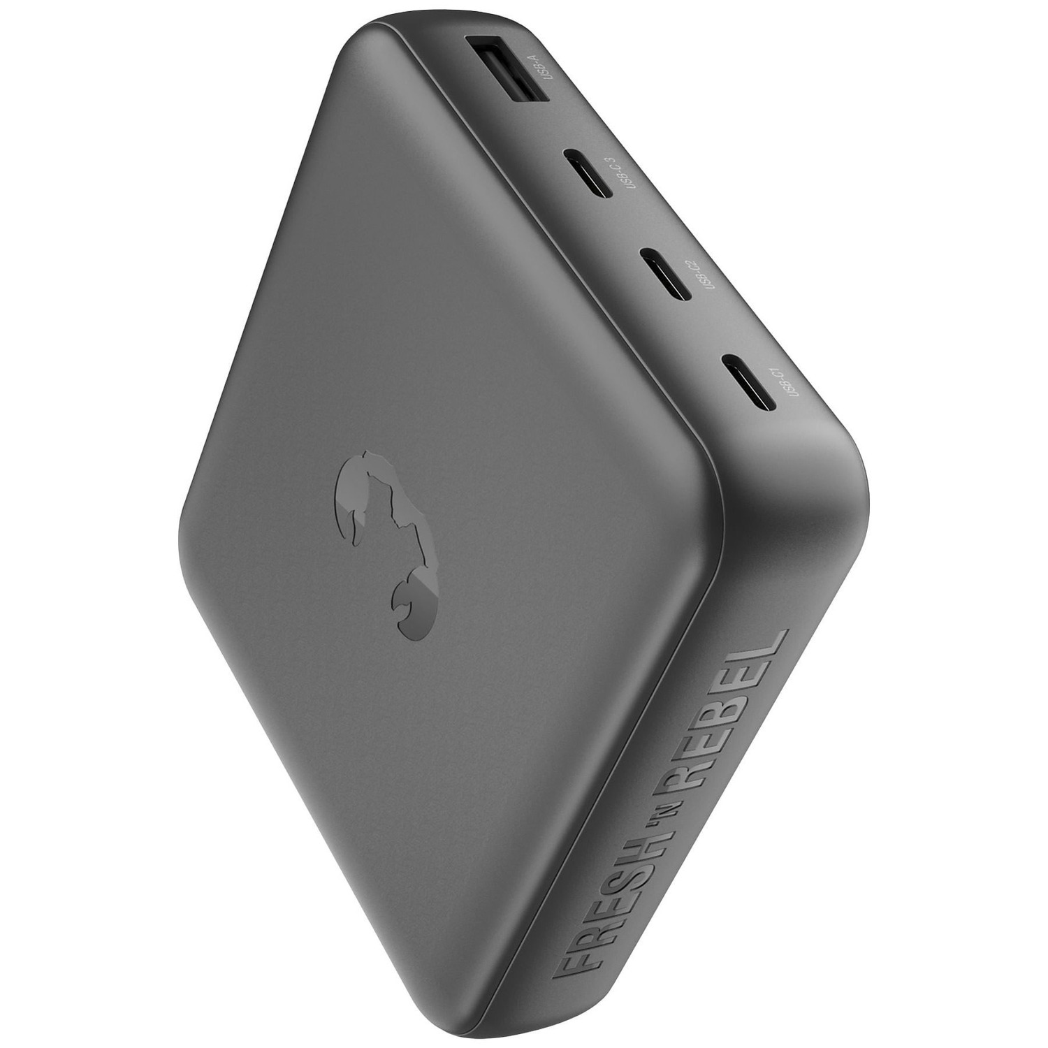 FRESH 'N REBEL 140W PD DESKTOP CHARGING STATION USB-A + 3X USB-C - STORM GREY