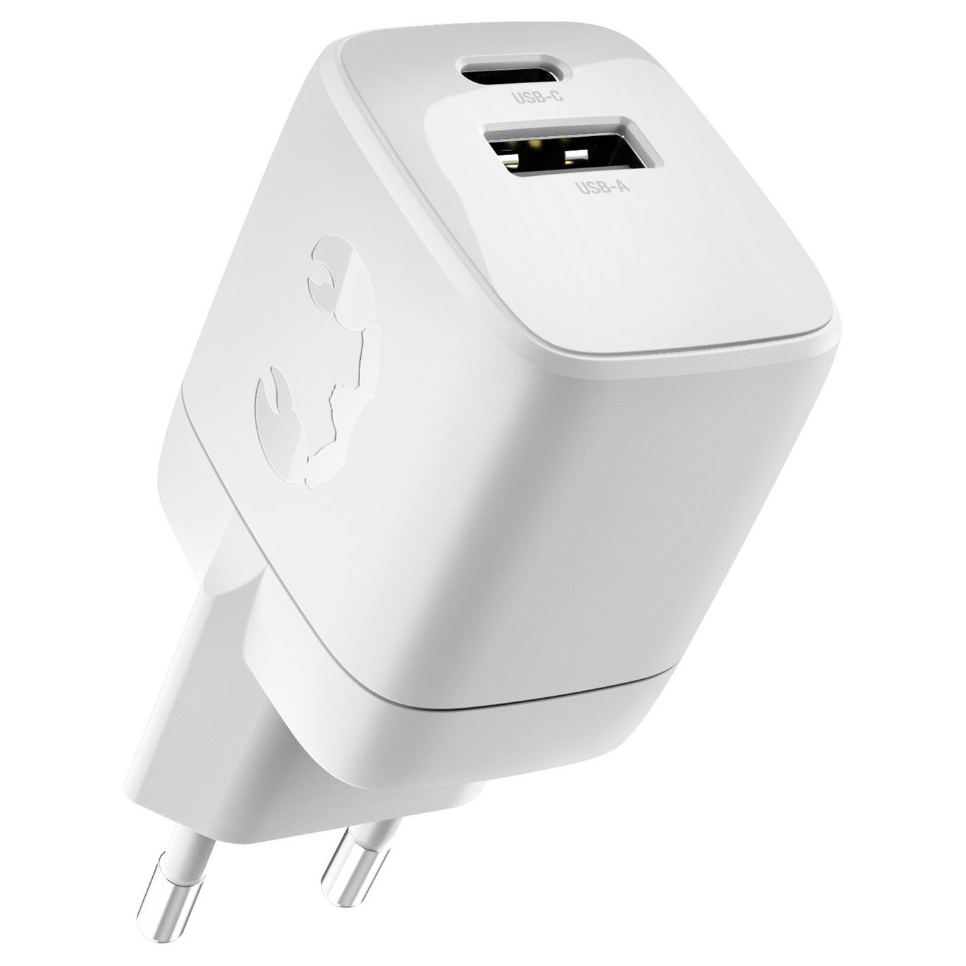 FRESH 'N REBEL 30W PD WALL CHARGER USB-A USB-C - ICE GREY